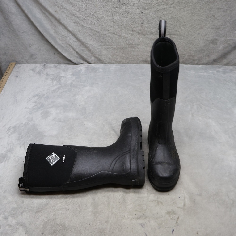 Muck Mens 6M Work Boots Black Chore Classic 16" Waterproof Steel Toe CHS000A